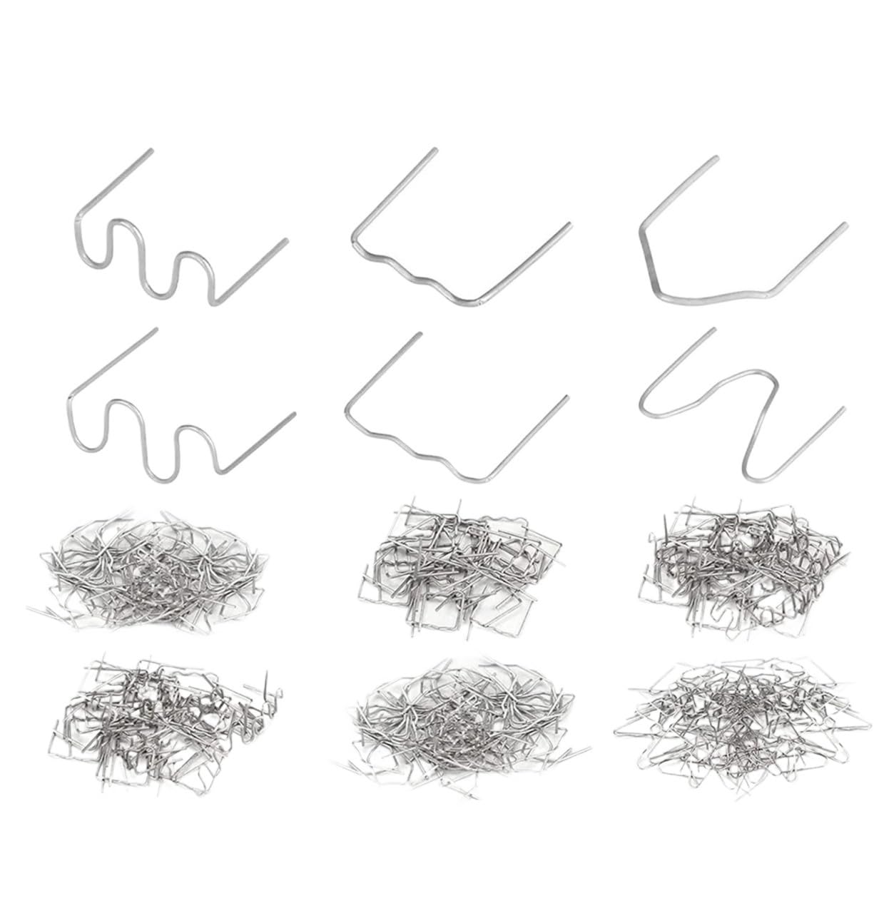 ręczne spawarki 600 Szt Naprawa Plastiku Samochodowego Spawanie Gwoździ Standardowe Wstępnie Zszywki Faliste Zderzaków Nadwozia Maszynowe(1200 pcs)