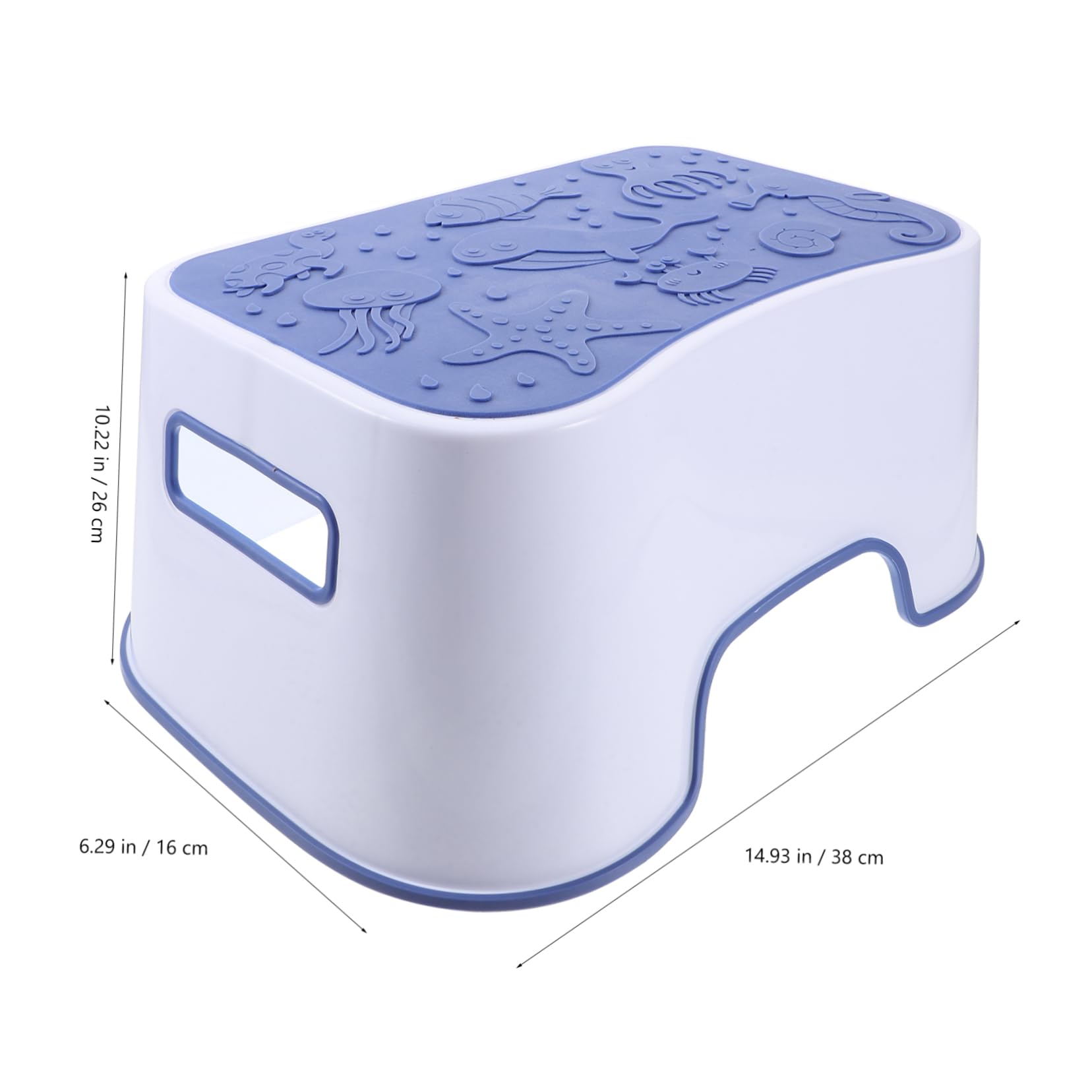 Sgabello da Wc in Plastica Pp Blu, Scalino Bagno Compatto | Toilette, Salvaspazio, Stile Chic ed Elegante, Categoria Toilet Assistance Steps