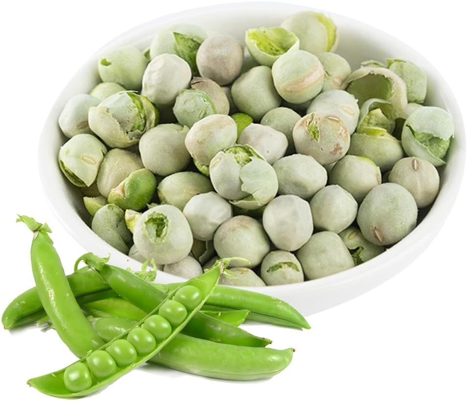 Crunchy Freeze-Dried Green Peas150g/5.29oz，Bowl of bean granules, ready-to-eat, non-fried freeze-dried vegetable soup noodles, hot pot ingredients，dried vegetables snacks