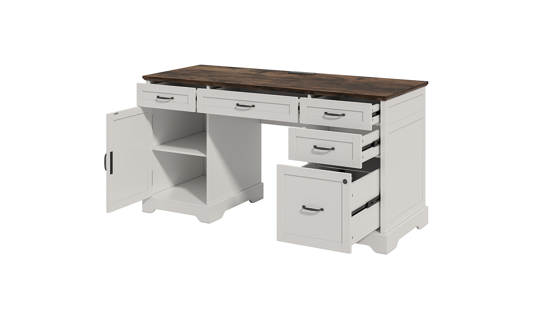 NEC - 煌めくお嬢様ホワイト❤️ブルーレイ/Office/WiFi❤️Win10❤️美白 Amazon.com: Whalefall 55'' Farmhouse Desk Home Office with Drawers