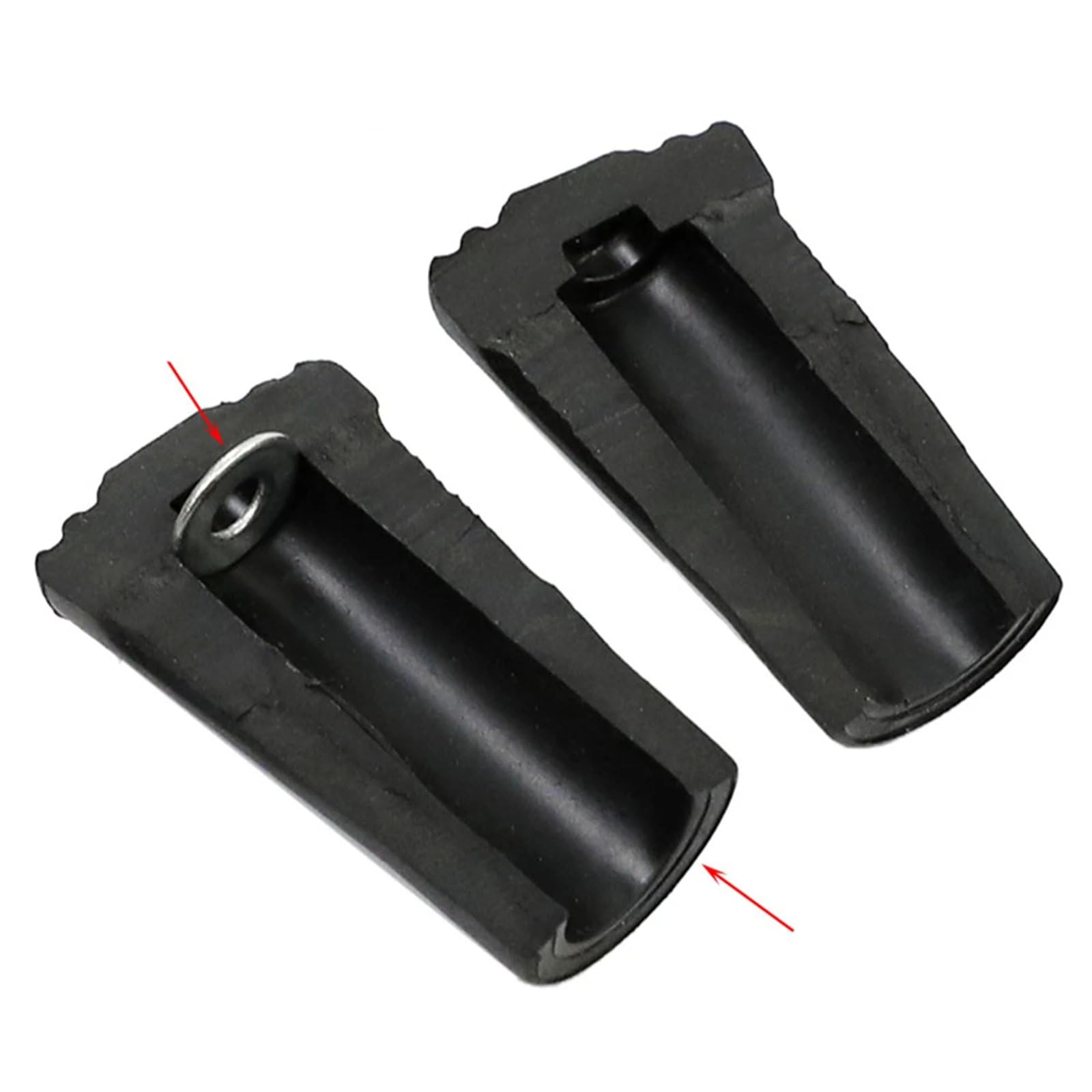 6 X Outdoor-Wanderstock Gummispitzen (Netz-Bodenfußabdeckungen) | Lochdurchmesser 11 Mm | Rutschfester Schutz Für Stockspitzen | Für Die Meisten Trekkingstöcke
