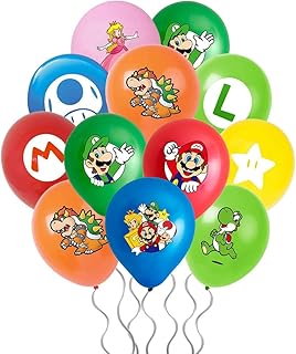 Mario Birthday Party Supplies,41Pcs Mario Balloons,12 inch Mario Latex Balloon for Kids Mario Birthday Decorations, MBros Themed Birthday Balloons for Kids Boys Girls Mario Party Favors