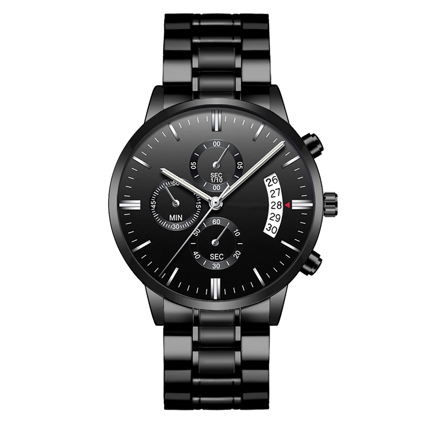 Nicoone Orologio Analogico Al Quarzo Da Uomo,Impermeabile Orologi Polso Decorativo Cronografo Numeri Arabi Quarzo Orologi Uomo Acciaio Classico
