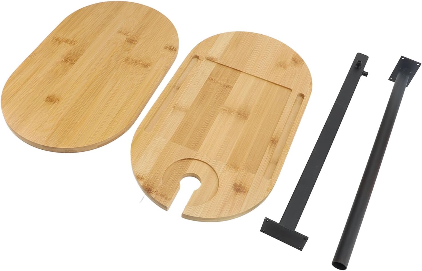 Compact Size Bath Table Tray Tub Shelf for Luxury Bath with Phone Holder Towel Candle Snack Soap, Creative Bathtub Side Tray Her or Him, Wood Bathtub Shelf