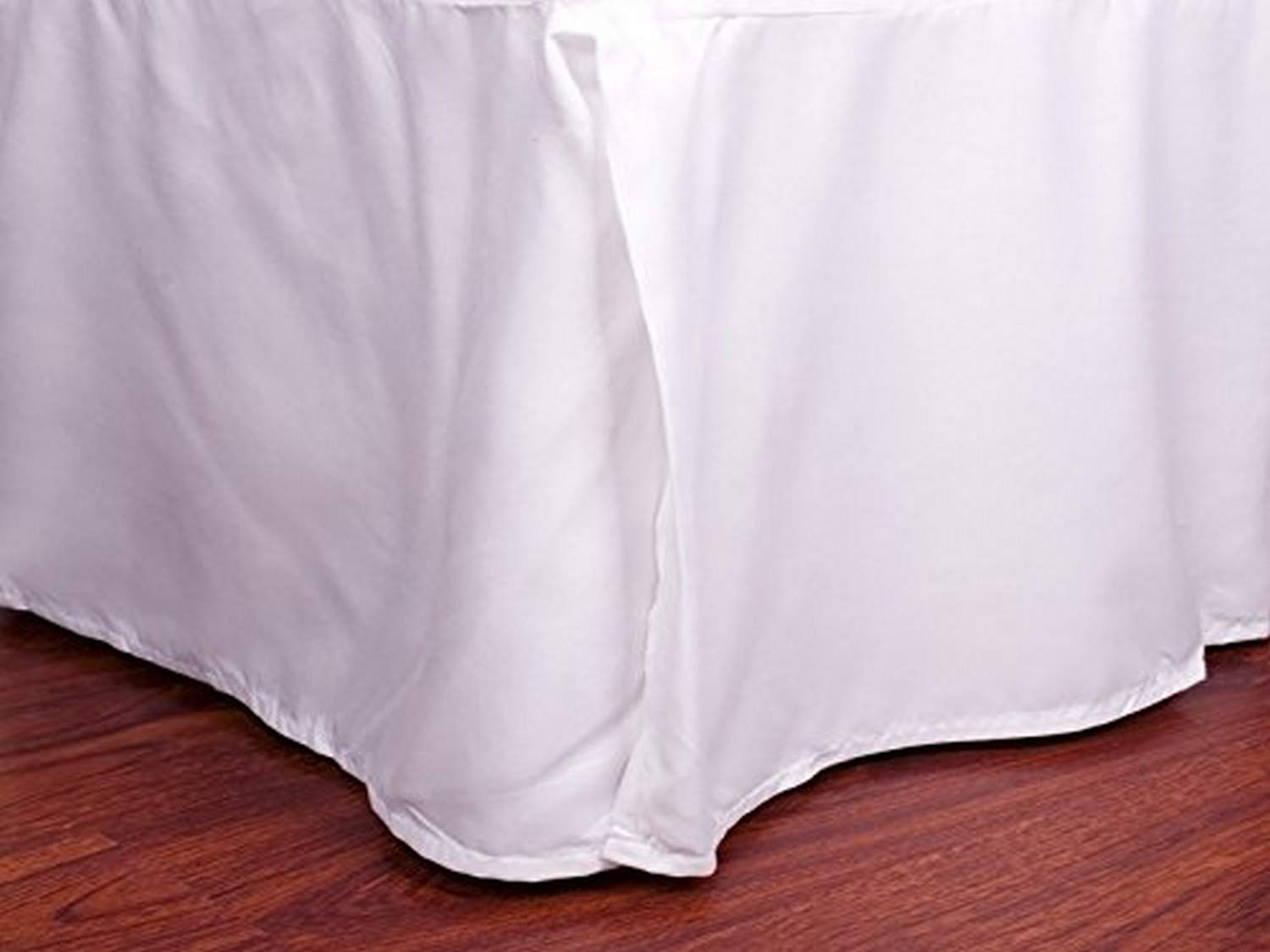 Volants de lit blancs en microfibre égyptienne pour grand lit king