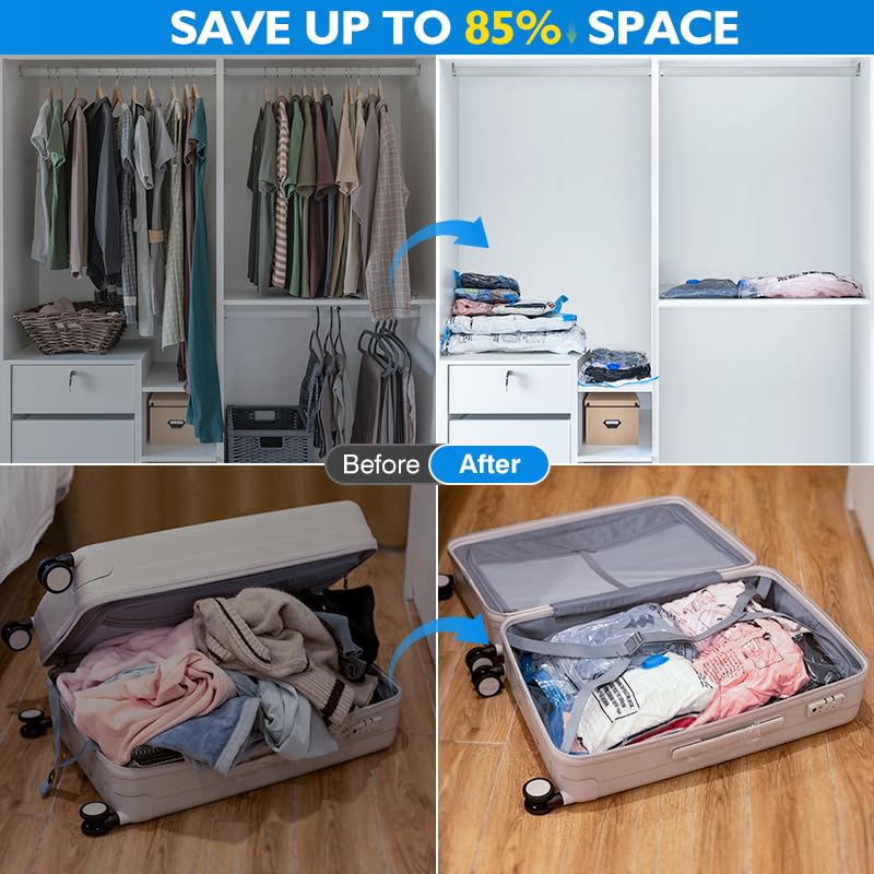 Vakuumierbeutel 10 stücke Verschiedene Größe Vakuum Lagerung Taschen Space Saver Tasche for Reise Hause Kleidung Komprimiert Organizer(Jumbo-10pcs)