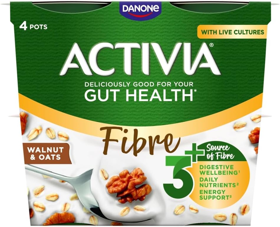 Walnut and Oats Yoghurt, 4 x 120 g (Packaging May Vary)