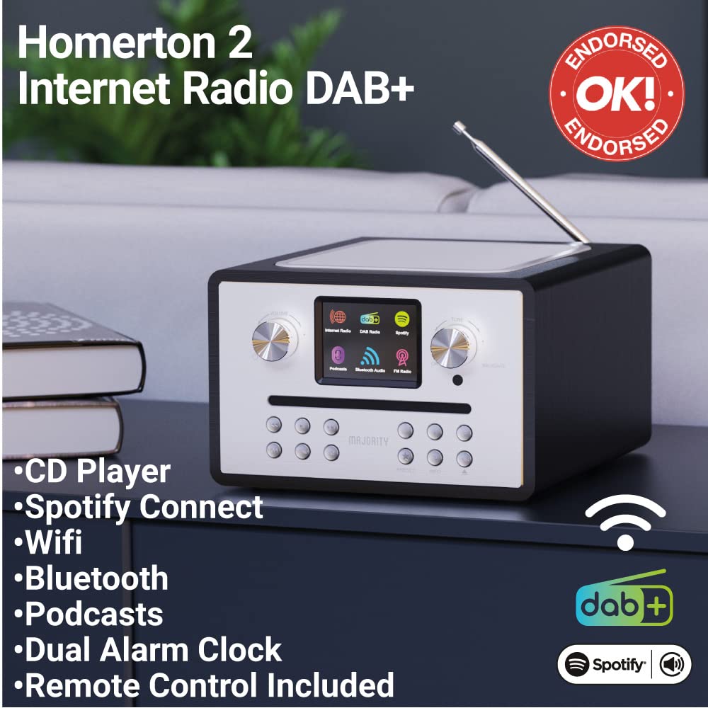 Buy MAJORITY Homerton 2 Smart DAB, FM Radio & CD Player 40