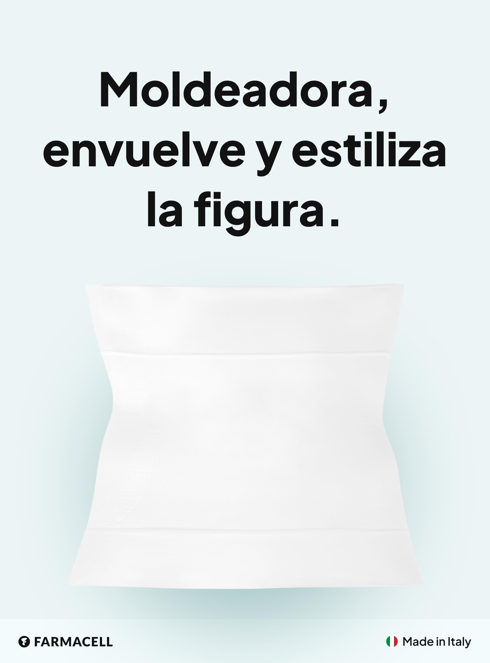 Farmacell Faja Reductora Hombre, Faja Control de Abdomen, Made in Italy, 405