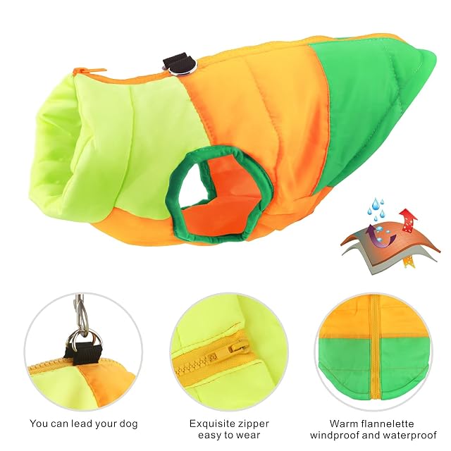 Foto 6 de 6 de Idepet Mascota Perro Gato Escudo con Correa Ancla Color Patchwork Acolchado Cachorro Chaleco Teddy Chaqueta…