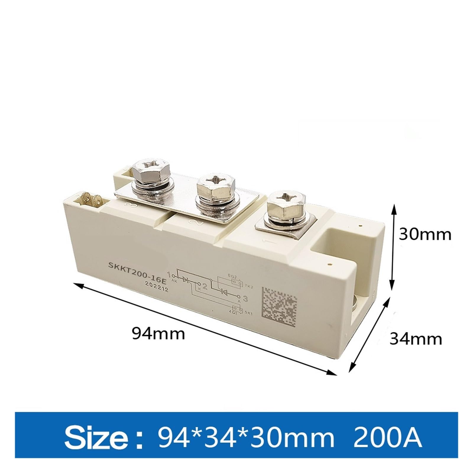 Modulo SKKT200/16EIGBT di Inverter e raddrizzatore Controllato al silicio Modulo tiristore raddrizzatore del convertitore di frequenza