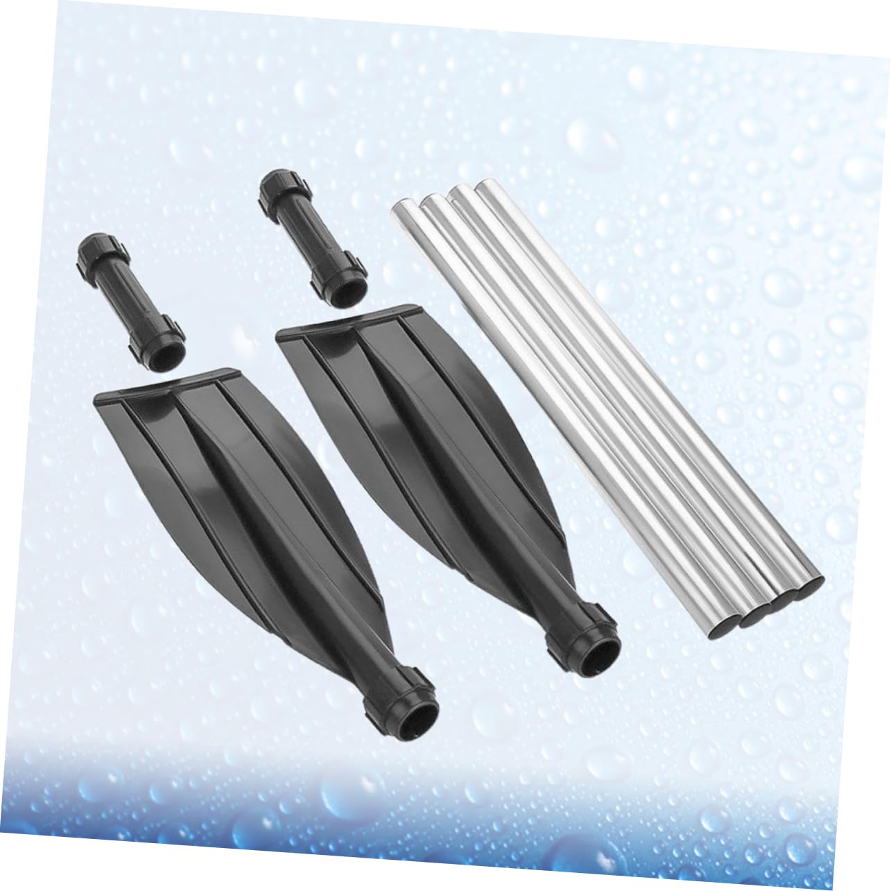 Gatuida Pagaie de Kayak Facile à Assembler en Alliage D'aluminium Double Usage Noir, 210 Cm, Double Extrémité Détachable pour Bateau et Rafting
