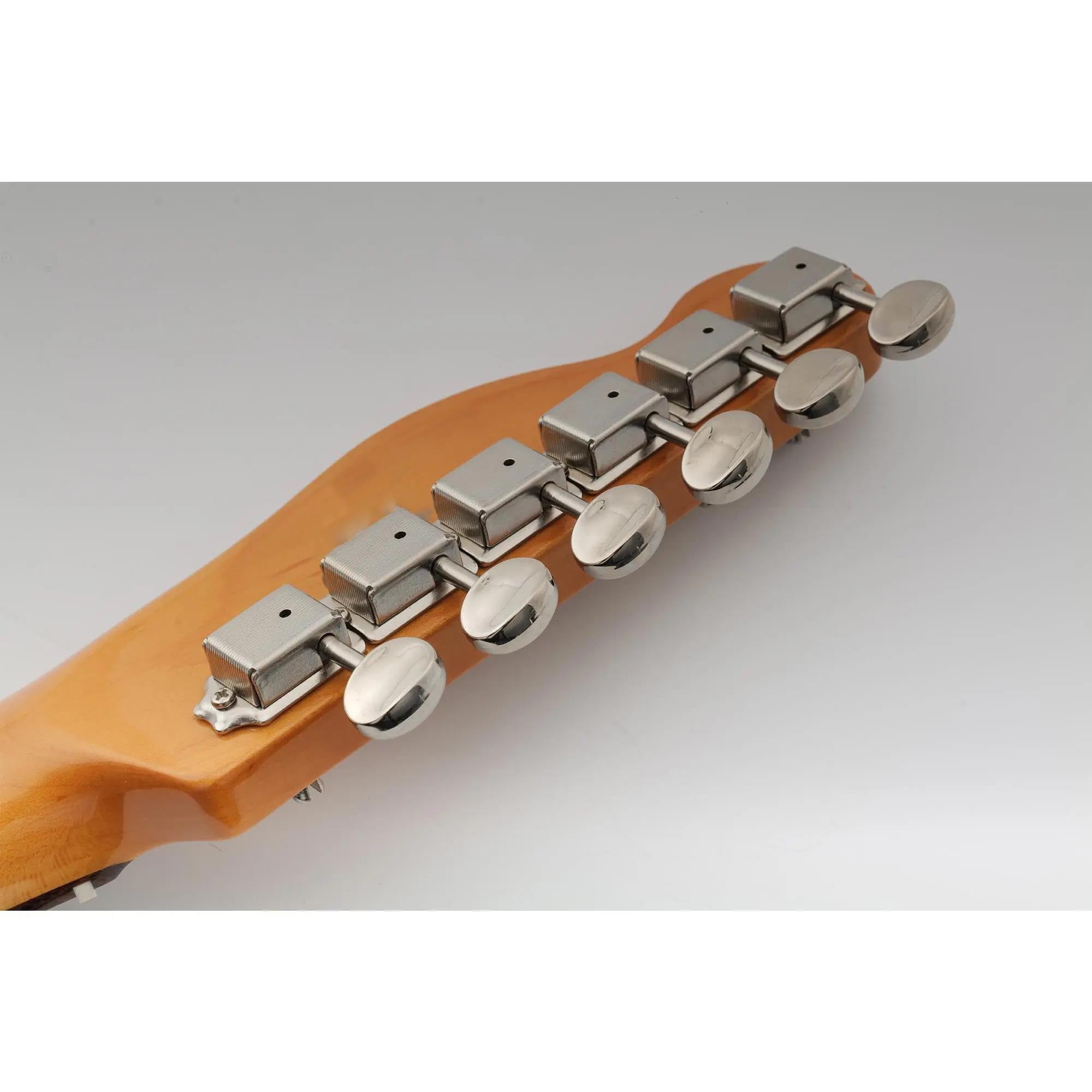 Estándar Guitarra Clavijas De Afinación Vintage 6 Afinadores De Guitarra En Línea Clavijas Afinación Juego Llaves(Nickel)