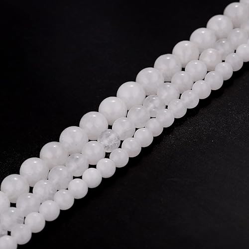 Miniatura 7 de Youngbling Cuentas de cristal natural para la fabricación de joyas, cuentas redondas de cuarzo pulido de oro de 0.23 pulgadas (0.236in), cuentas de