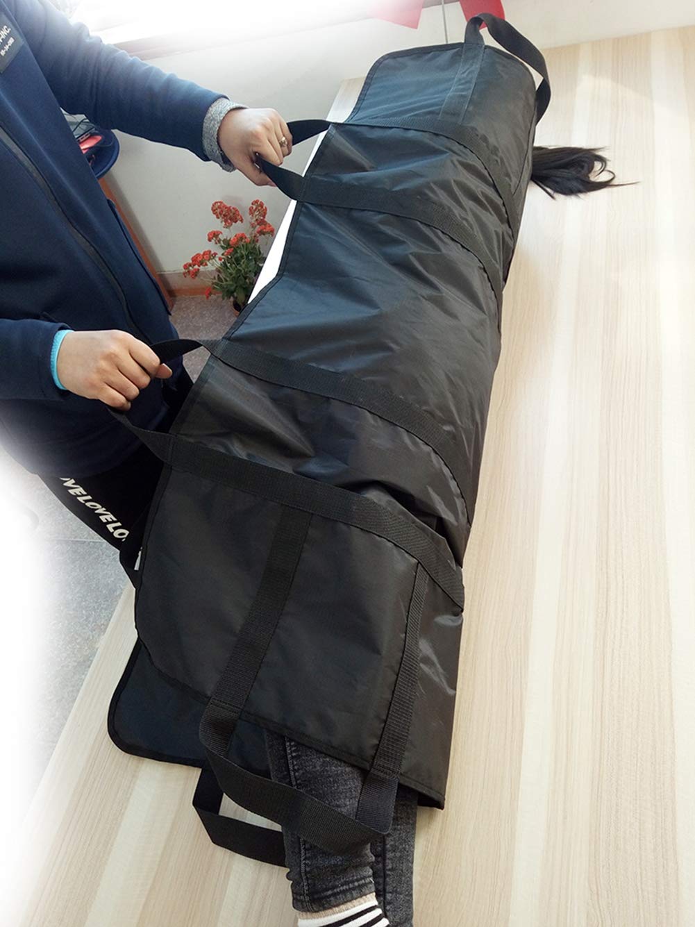 Cuscino da letto con 8 maniglie per sollevamento, trasferimento, rotazione, riposizionamento, riutilizzabile e lavabile