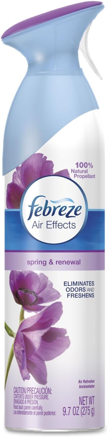 Front view of Febreze Air Effects Spring and Renewal aerosol can.