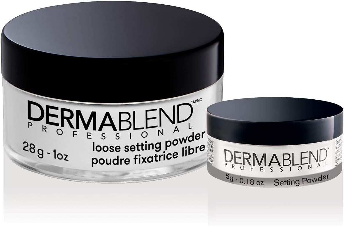 Dermablend Loose Setting Powder Makeup Gift Set, Translucent Powder Kit for Face Makeup, Mattifying Finish and Shine Control, Dermatologist Recommended, Original Translucent Gift Set