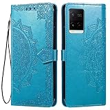 HONLEN Custodia per vivo Y21 4G / vivo Y21s / vivo Y33s 4G Cover, (6.51" Inches) Premium PU Pelle Wallet Magnetica Flip Case con Stampata Mandala, 3 Slot Schede, Stand Cover