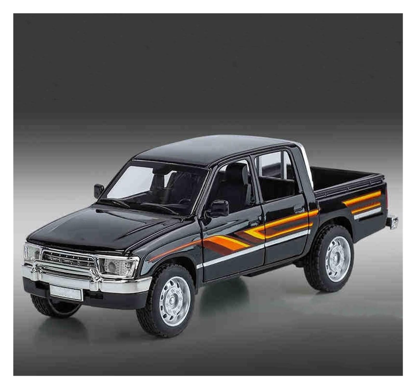 BANKOTO Diecast Car 1:32 For Toyota For Hilux Alloy Diecasts Car Model Collection Collectible(Black)
