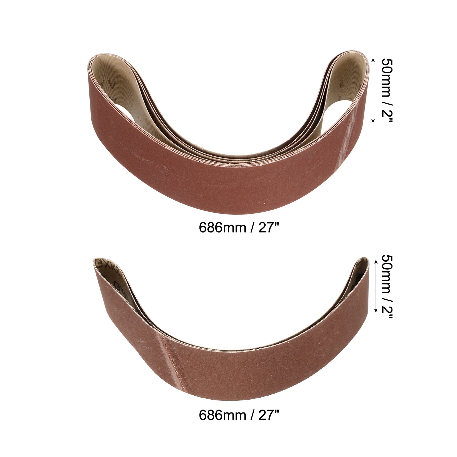 Uxcell 2" X 27" Sanding Belt – 400 Grit Aluminum Oxide, 12-Pack For Wood, Metal & Plastic Sanding