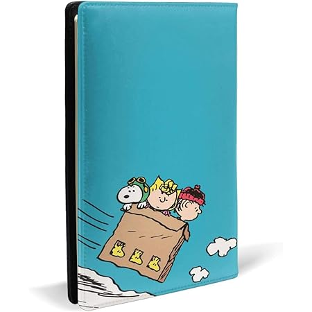 Amazon A5サイズ対応 スヌーピー ブックカバー ノートカバー メモ帳カバー 手帳カバー レザー 読書 アニメ キャラクター ブックカバー 文房具 オフィス用品