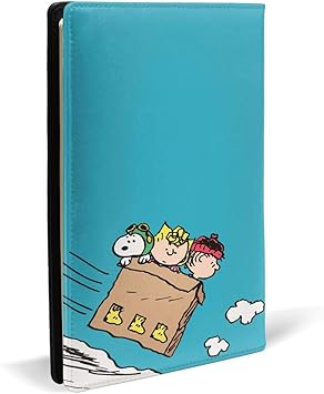Amazon A5サイズ対応 スヌーピー ブックカバー ノートカバー メモ帳カバー 手帳カバー レザー 読書 アニメ キャラクター ブックカバー 文房具 オフィス用品