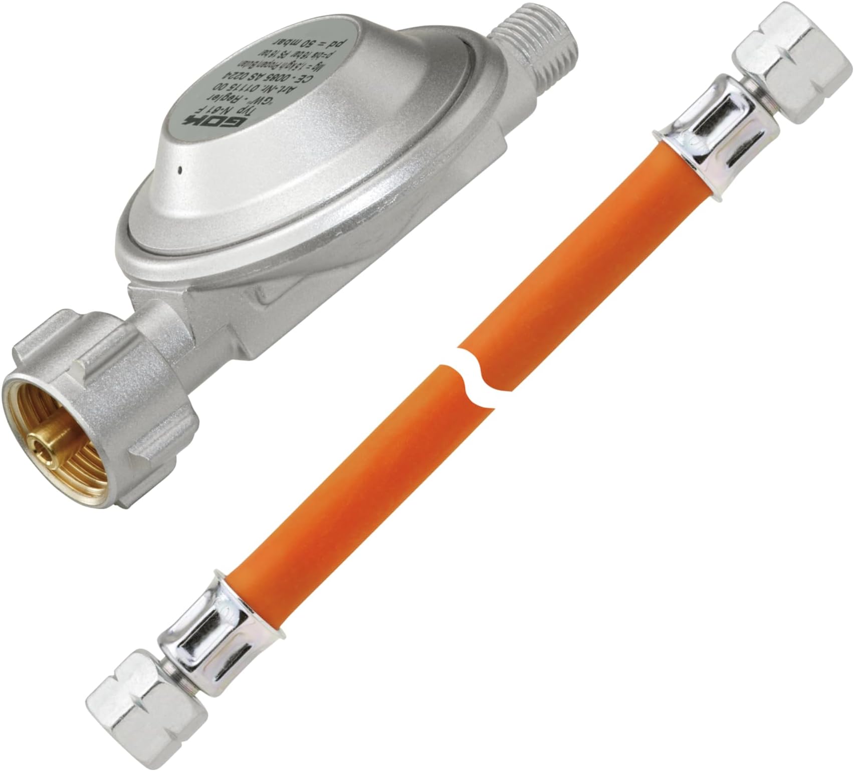 Gasprofi24 Hose regulator set, operating pressure / 50 mbar/Length: 150 cm
