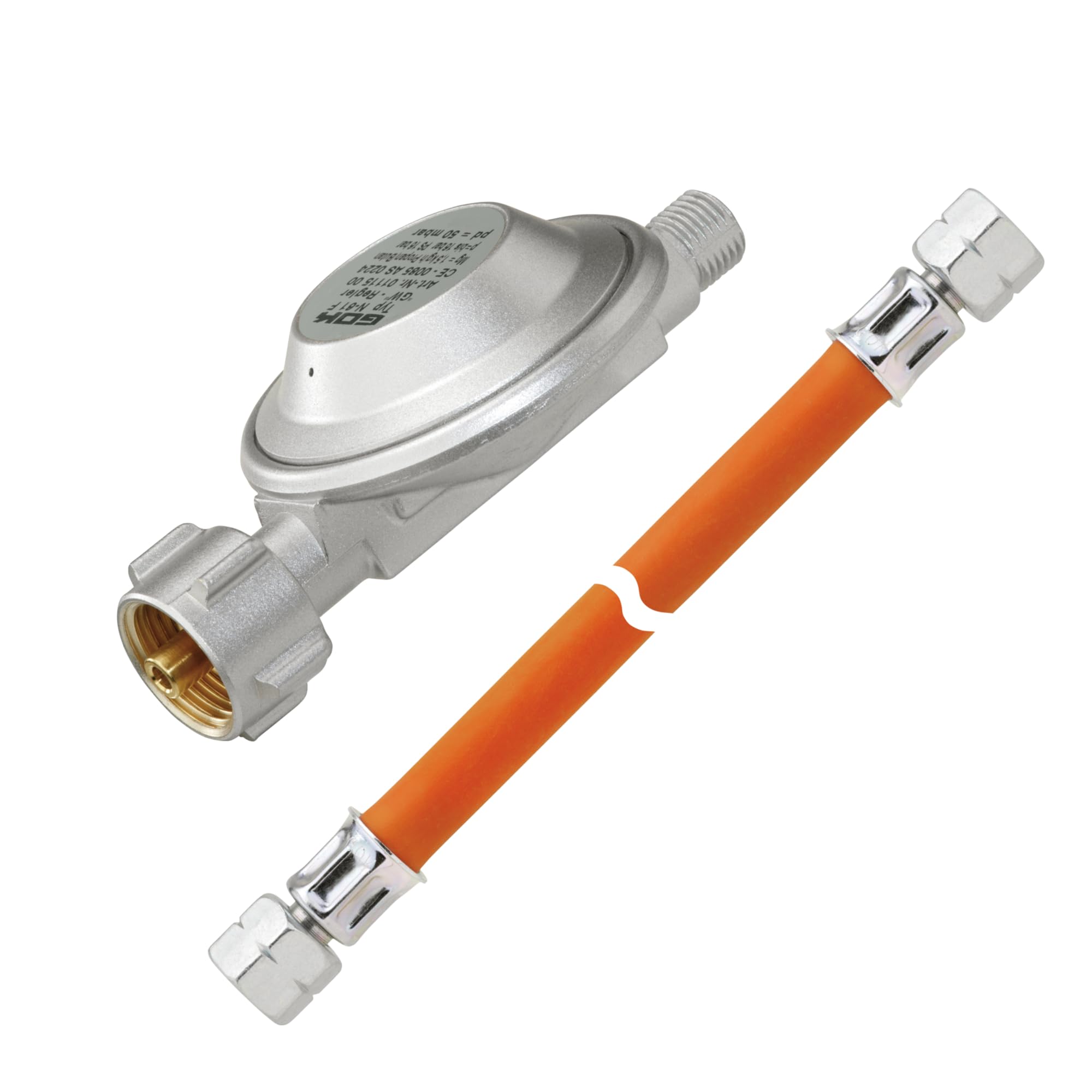 Gasprofi24 Hose regulator set, operating pressure / 50 mbar/Length: 150 cm