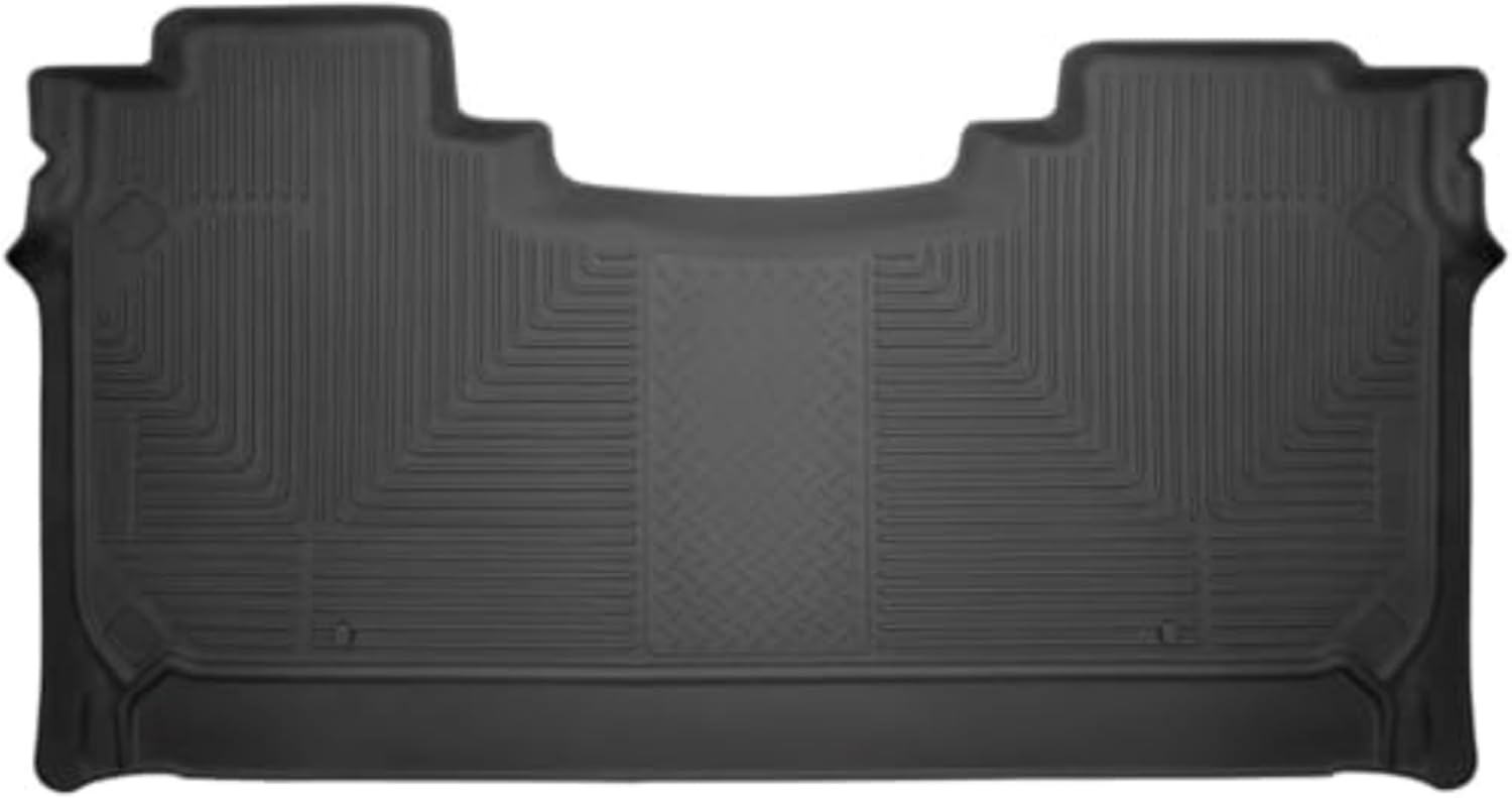 Husky Liners Weatherbeater Floor Mats | Fits 2019 - 2024 Dodge Ram 1500 Crew Cab w/factory storage box | 2nd Row, 1-pc Black - 14731