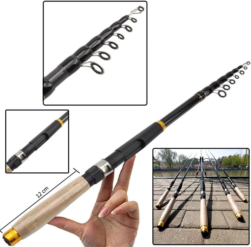 Fishing Rod Multifunctional Telescopic Fishing Rod Cork Handle Carbon Fiber Carp Portable Travel Rod Fishing Tackle Portable Travel Fishing Rod