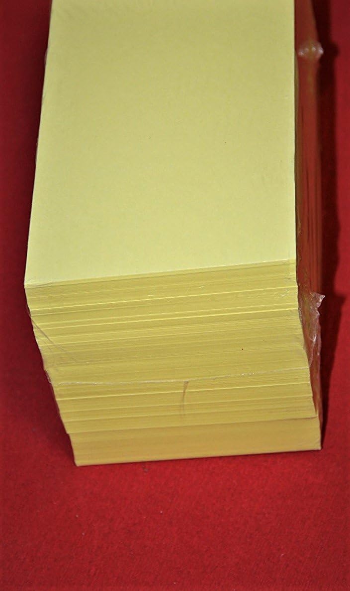 die Dicken Presentation Note Cards Rectangular 10 x 20 cm 170 g/m² Pastel Yellow Pack of 500