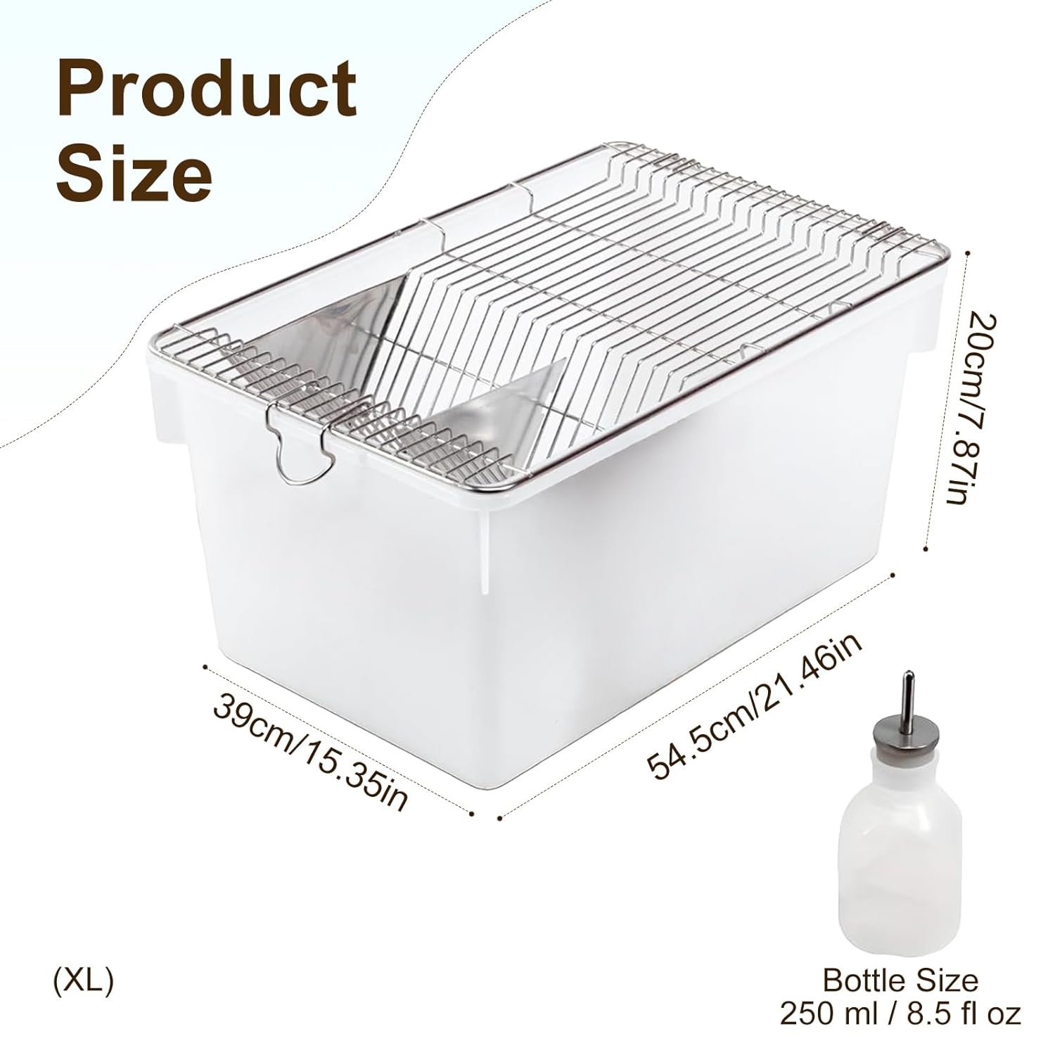 Large Lab Mouse Cage, Laboratory Rat Rodent Breeding Cage, Small Animal Cage, Mouse Breeding & Weaning Cage (XL)