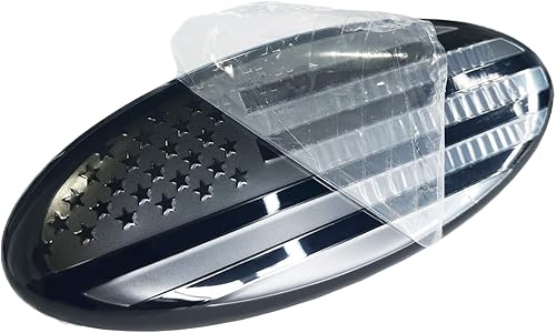 Miniatura 3 de Juego de 2 emblemas de bandera estadounidense para parrilla delantera de 9 pulgadas para Ford, emblema de bandera negra para Ford F150 F250 F350