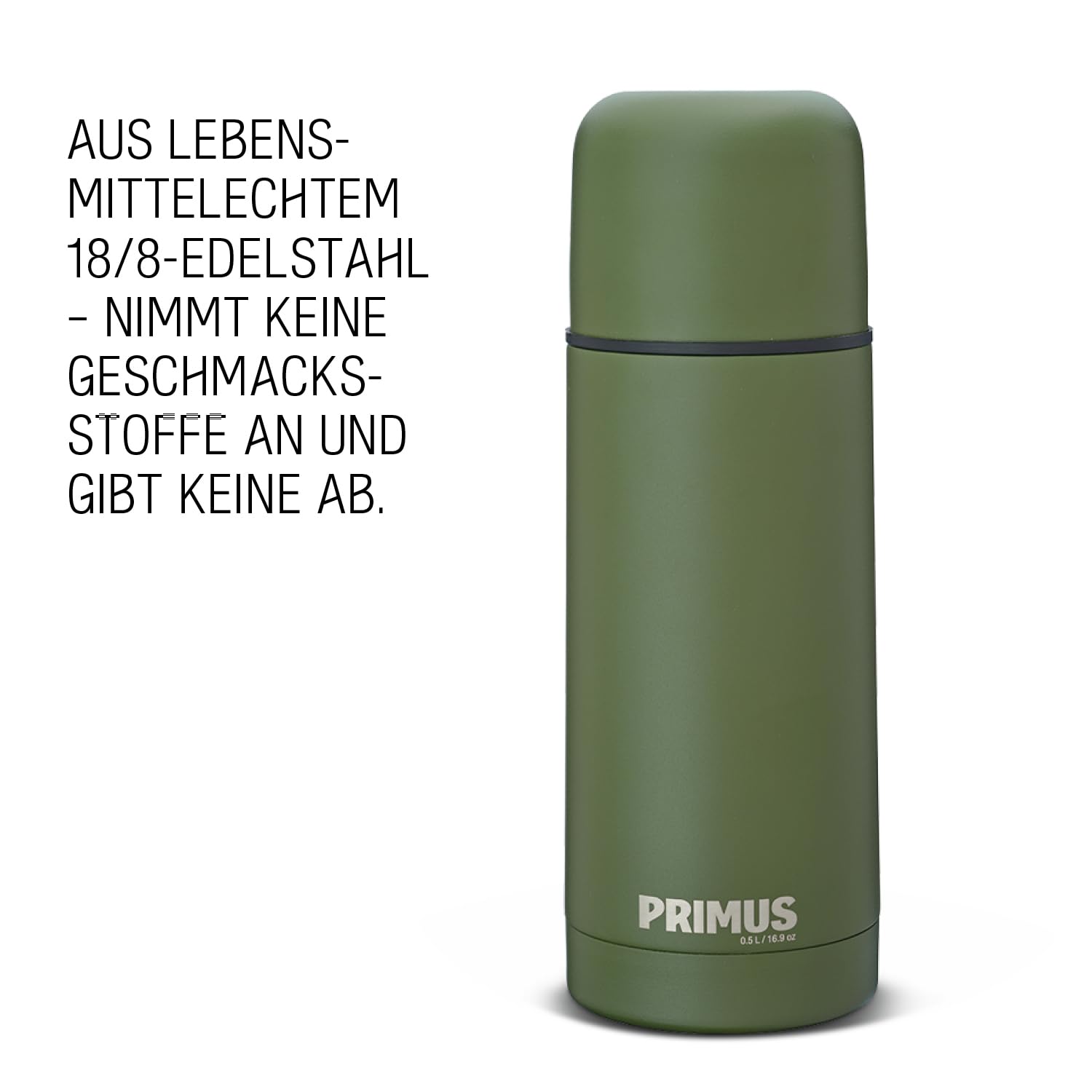 Primus Thermo Isolierflasche - Classic Light Thermosflasche 750ml für Heißgetränke - Spülmaschinenfeste Thermoskanne mit Isoliertem Becher - Geschmacksneutraler Edelstahl - Vakuumflasche