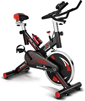 Fitness Bike, Indoor Spinning Bike, Ultra Quiet Fitness Bike, Home Gym Sports, Easy Assembly, Quiet, Diet Equipment, Training Bike Color Black, Size 47.2 x 29.7 x 36.2 inches 120 x 50 x 92 cm