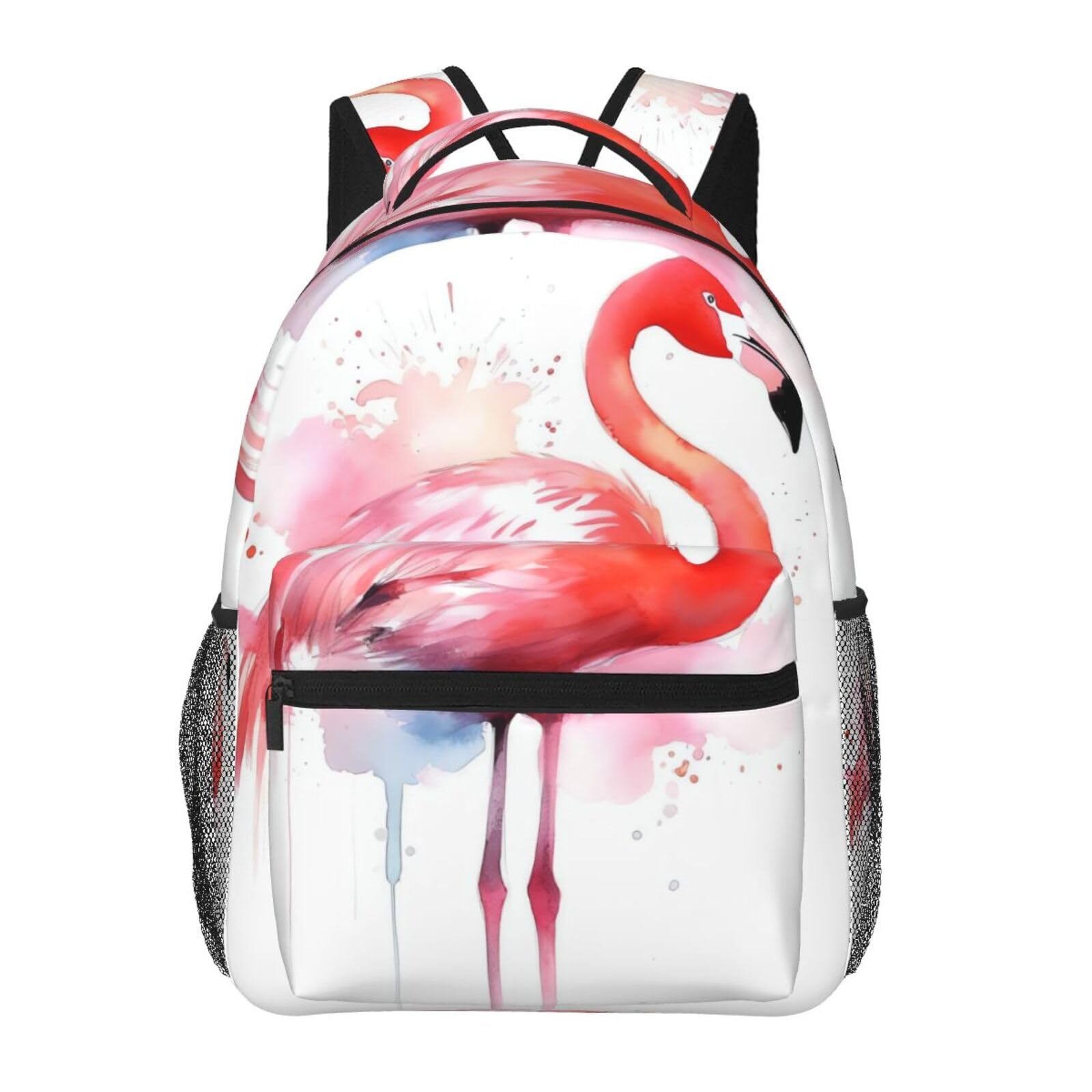 Sac à dos flamant rose aquarelle pour ordinateur portable et travail - 6