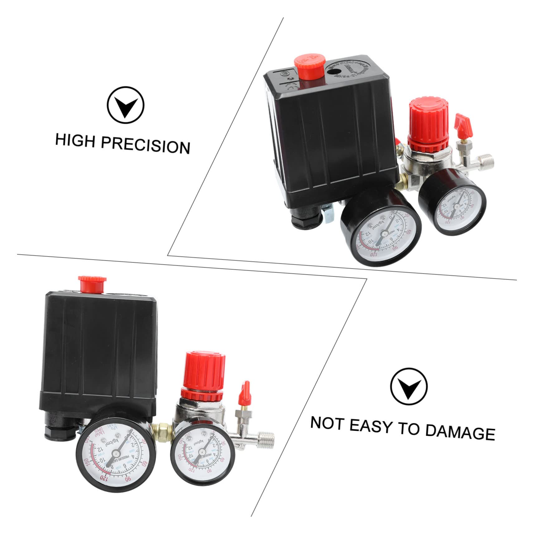 Régulateur de Pression 20a, Commande Précise, Anti-surpression, 220/380v, pour Compresseur D’air à 4 Trous, pour Atelier