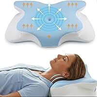 Travesseiro Viscoelástico Antiácaro Stoel Ergonômico Confortável Cervical Ortopédico Anti Ronco e Apneia 40x60 (Azul)