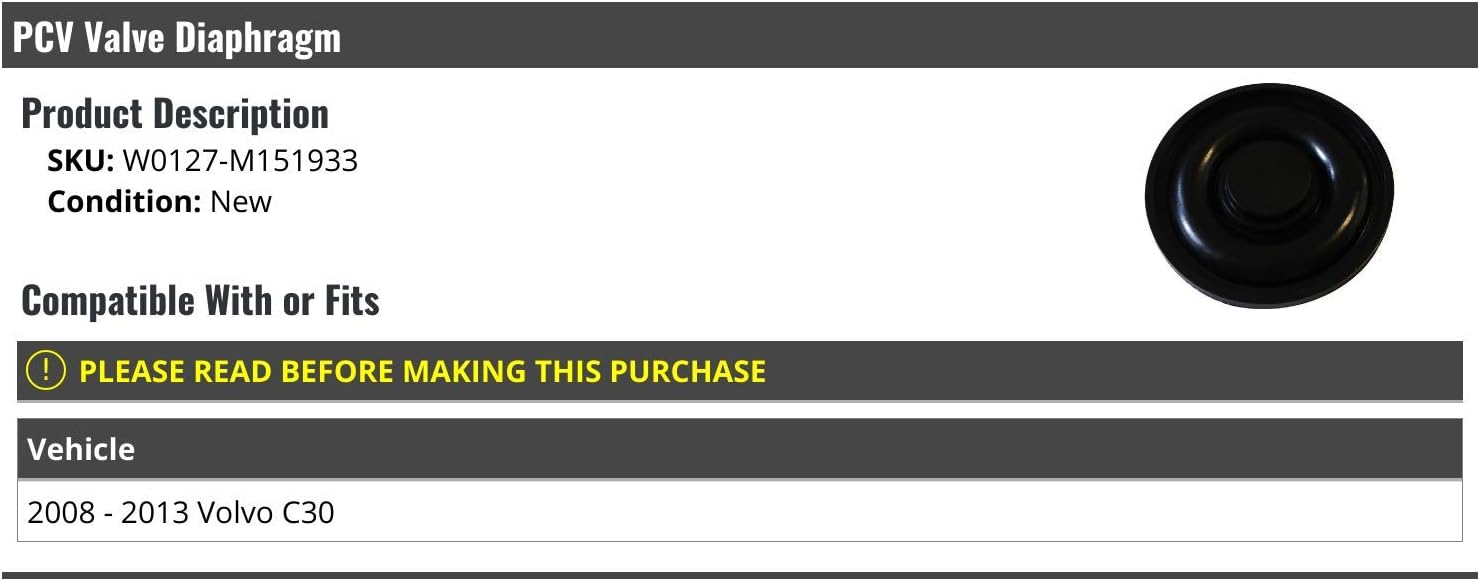 PCV Valve Diaphragm - Compatible with 2008-2013 Volvo C30