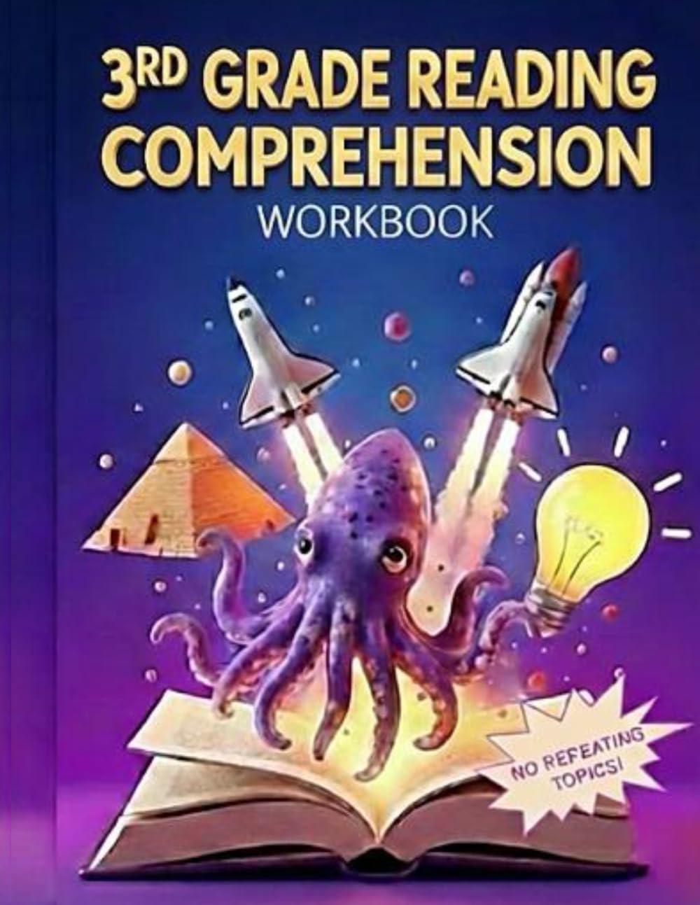 3rd Grade Reading Comprehension Workbook: 100 Unique Daily Reading Passages with Questions for Critical Thinking and Inference