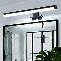 Vista 11 de Modern Black Bathroom Light Fixtures 16.3 inch Led Vanity Lights,8W,Rotatable & Dimmable Bar Bathroom Lighting fixtures Over Mirror,4000K Natural