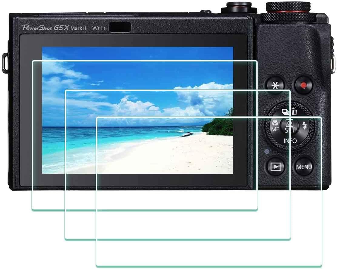G7 X Mark II Screen Protector for Canon G9X Mark II / G9 X / G7X Mark II / G7 X / G5X II /G5 X Camera, 9H Hardness Tempered Glass Anti-Scrach Anti-Bubble [3Pack]
