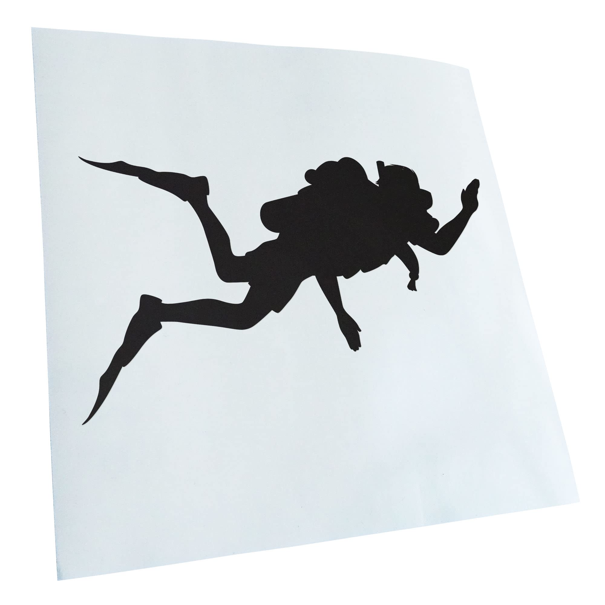 Kiwistar - Car Sticker - Matte Black - 20 x 12 cm Diver Silhouette - Rear Window Car Sticker Weatherproof for Car Truck Moped Truck - Sticker Exterior Self-Adhesive Tuning Accessories for Window