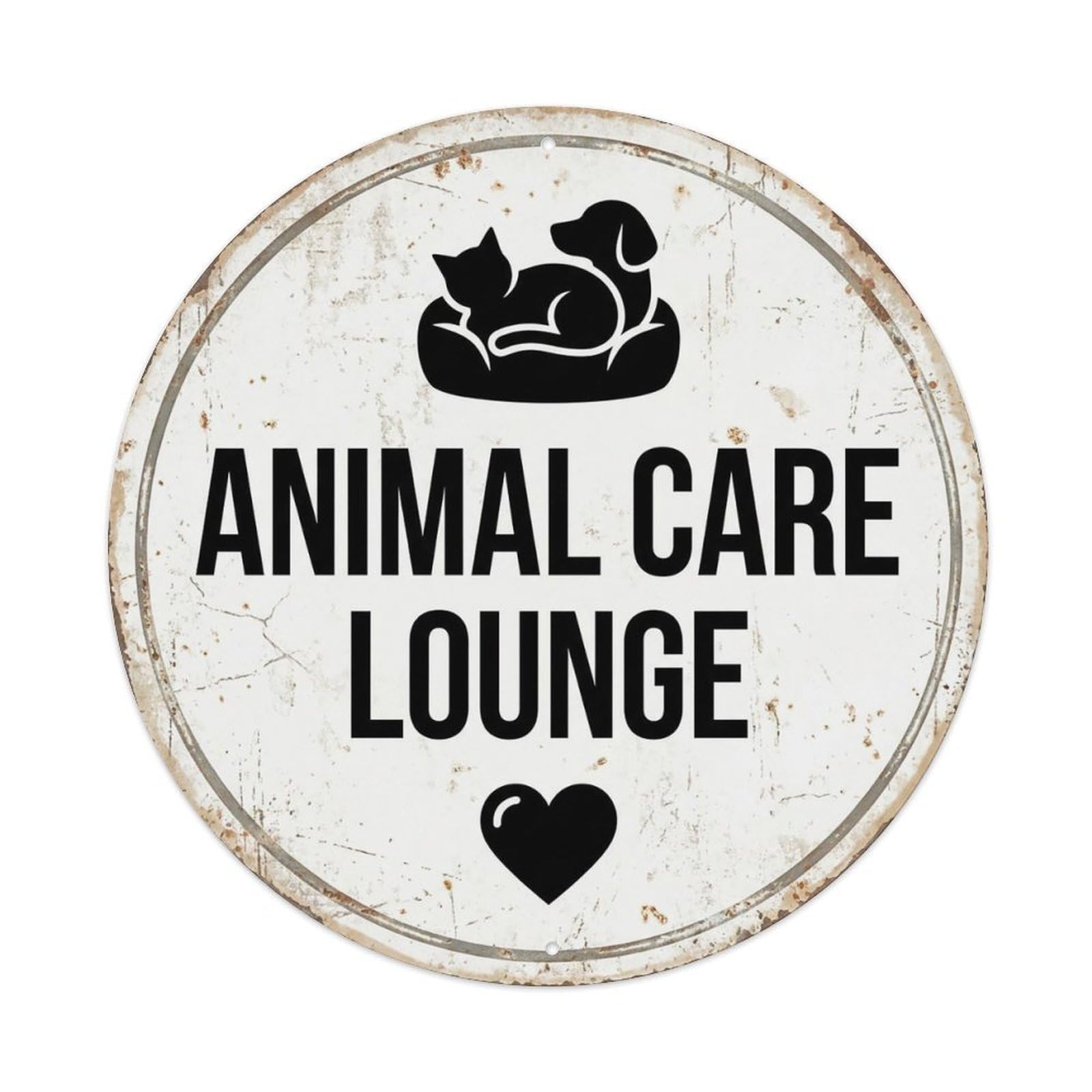 Vintage Animal Care Lounge Decor Metal Tin Sign