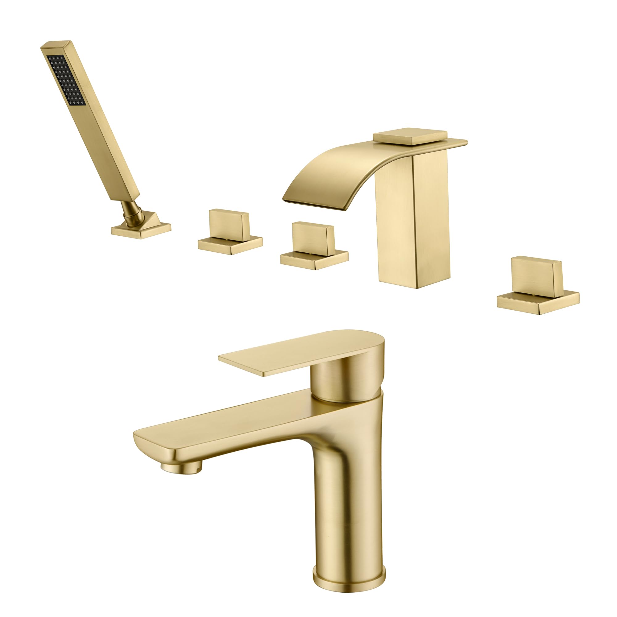 Hcfyauis Roman Tub Faucet S2126bgw+ Bathroom Sink Faucet S1425-Bg