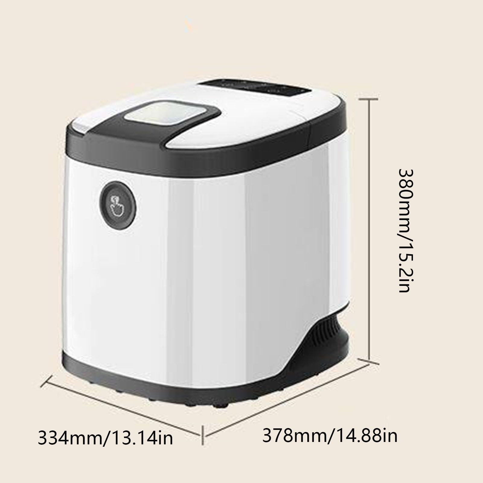 Fabbricatore Ghiaccio Domestico,Produttore Ghiaccio Banco,Sensore Infrarossi,9 Cubetti Proiettile Erogati Insieme,Risparmio Energetico E Silenzioso,Ideale per Case,Cucine,Dormitori(D)
