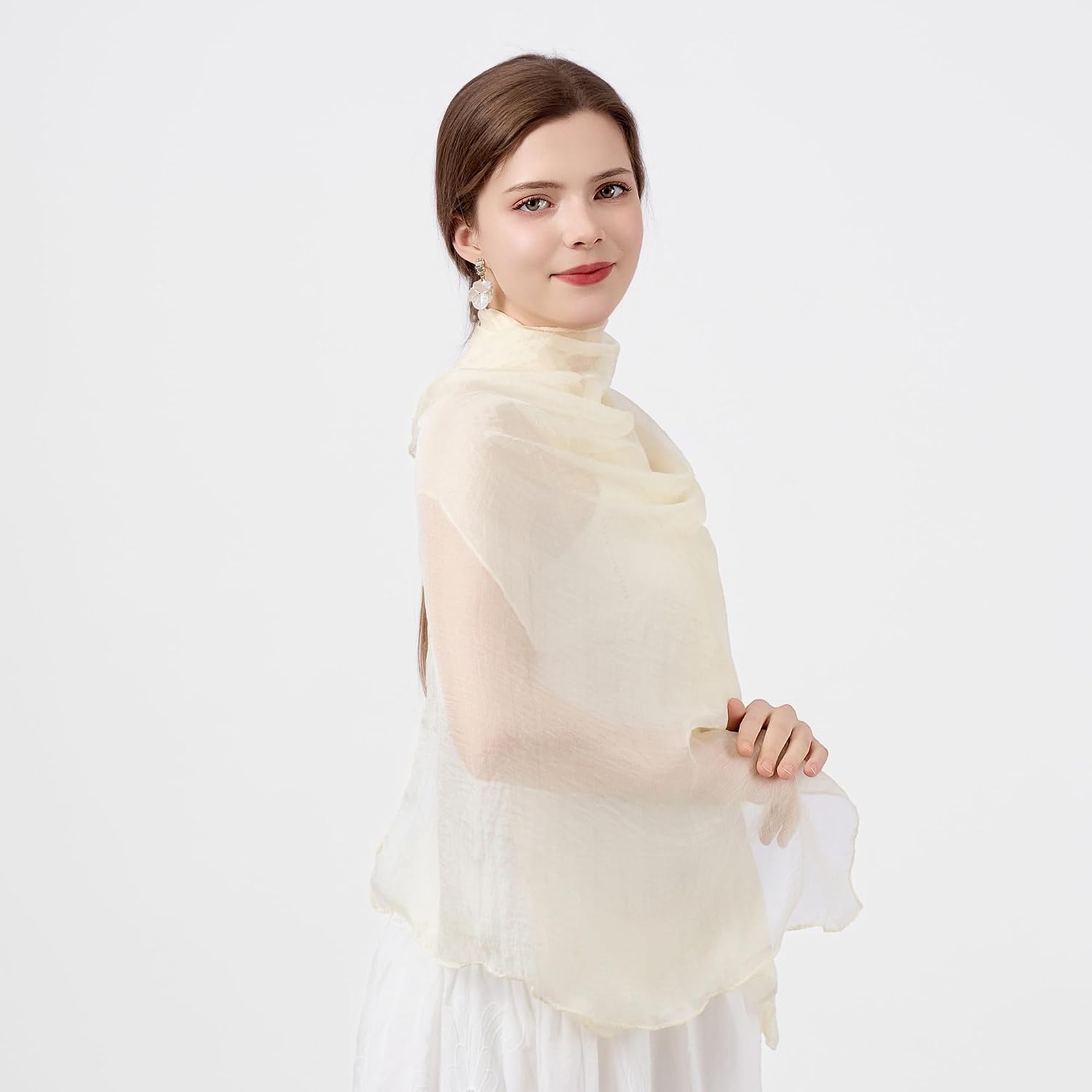 Chiffon Scarf, Fashionable Shawls, Women's Beach Towel, Sunscreen Wraps Scarf