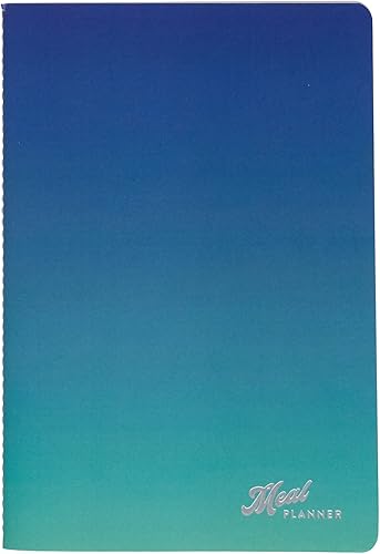 Planificador de comidas, cuaderno pequeño - Colorblends. Diario de alimentos con listas de comestibles y planificadores de recetas. Rastreador de