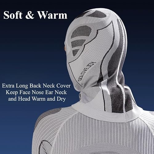 Balaclava Face Mask for Men Women Gray Full Head Helmet Mask for Motorcycle Riding Skiing Cold Weather Head Cover Winter Ski Masks - Thumbnail 6