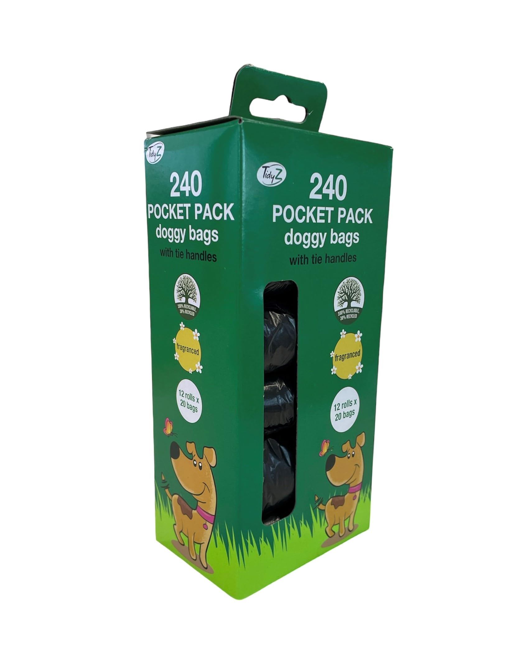 240 TidyZ Dog Poo Bags. Minimum 30% Recycled Plastic. Strong - Image 2